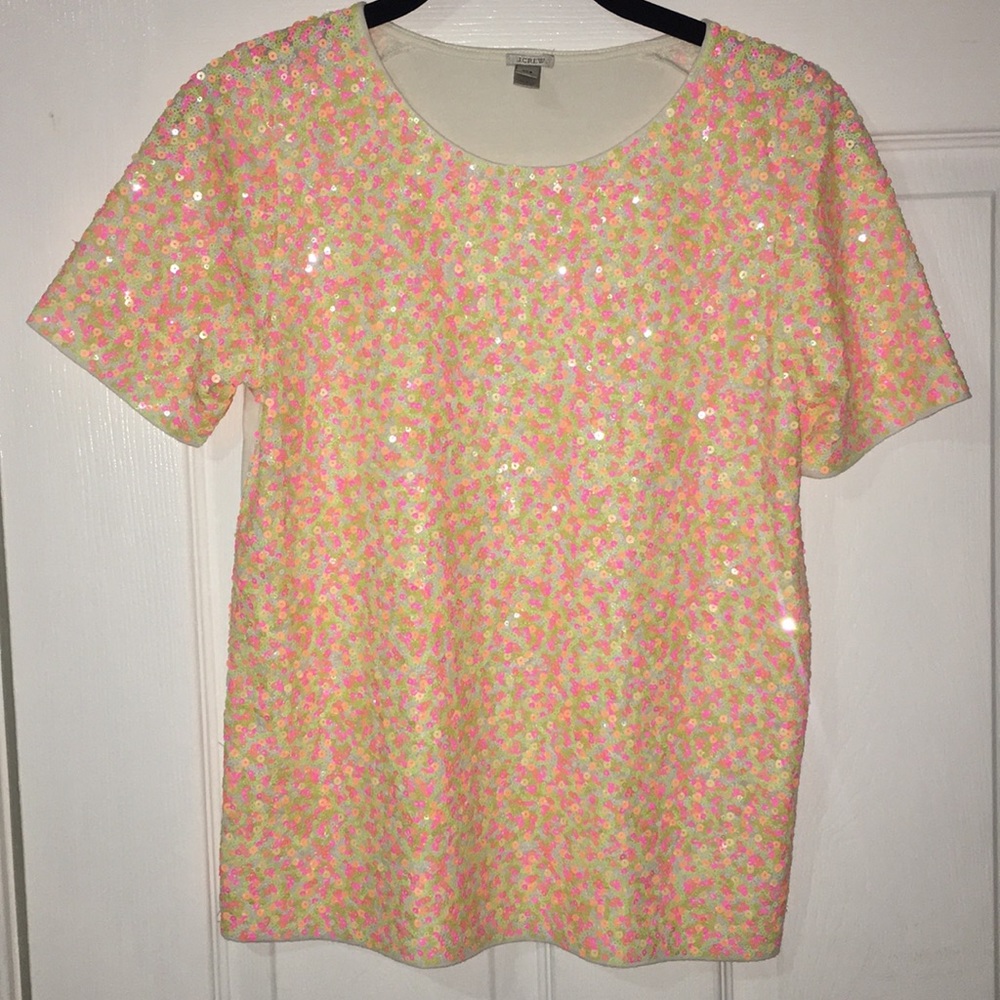 J. Crew sequin shirt.